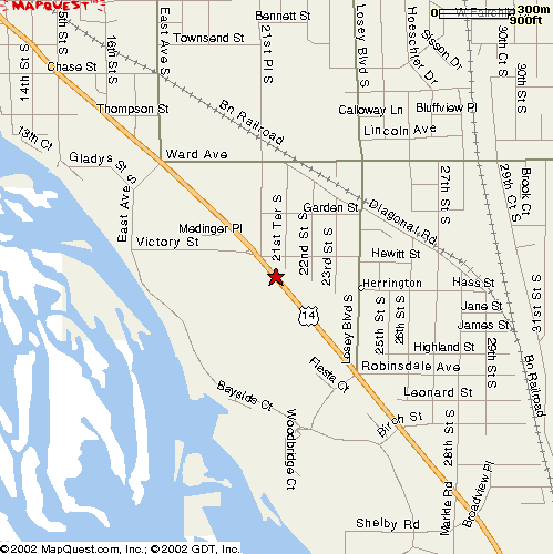 Map to Welch Motel, La Crosse, WI